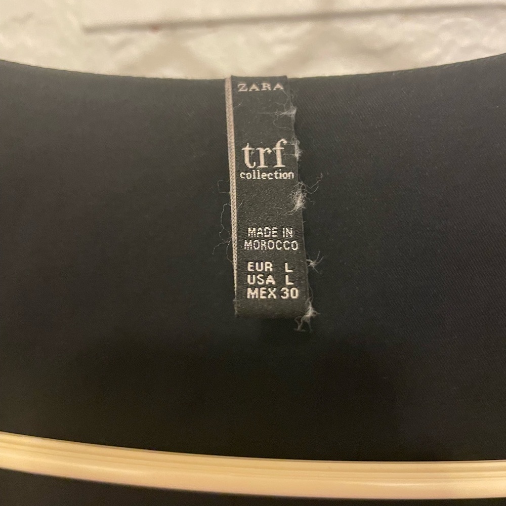 Zara Trf Solid Black Button Front Ruffle Sleeve S… - image 4